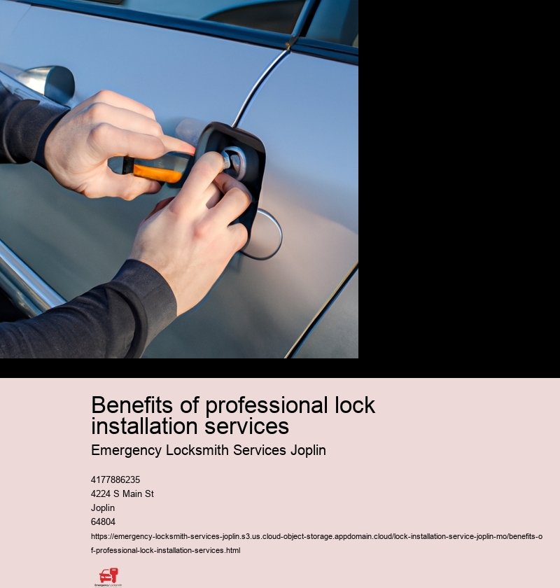 Benefits of professional lock installation services