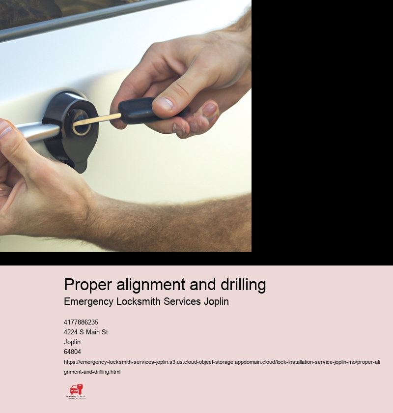 Proper alignment and drilling